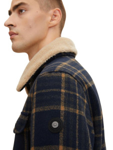 Куртка check shirt jacket 1033512-30545 Tom Tailor M Темно-синій 1033512-30545