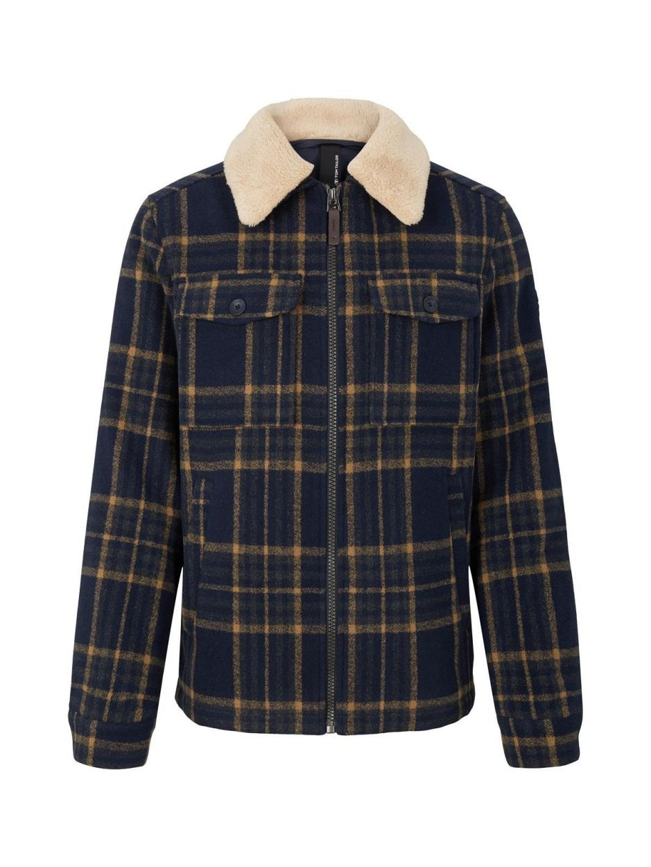 Куртка check shirt jacket 1033512-30545 Tom Tailor M Темно-синій 1033512-30545