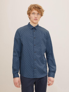 Сорочка paisley printed shirt 1032352-30620 Tom Tailor M Синій 1032352-30620