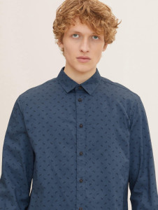 Сорочка paisley printed shirt 1032352-30620 Tom Tailor M Синій 1032352-30620