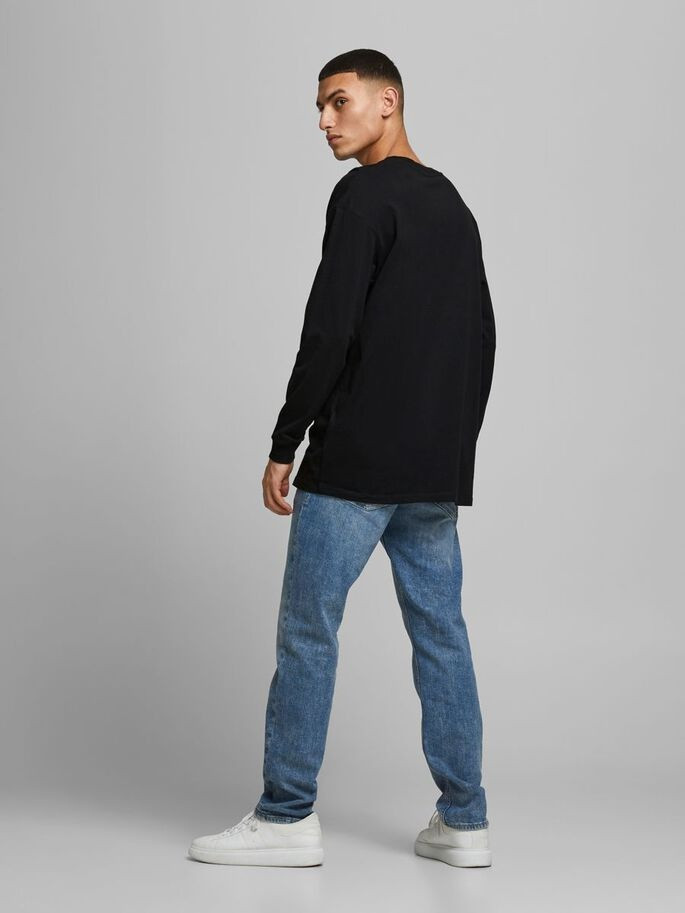 Футболка з довгими рукавами JORBRINK TEE LS CREW NECK 12186183 Black Jack&Jones L Чорний 12186183BLACK
