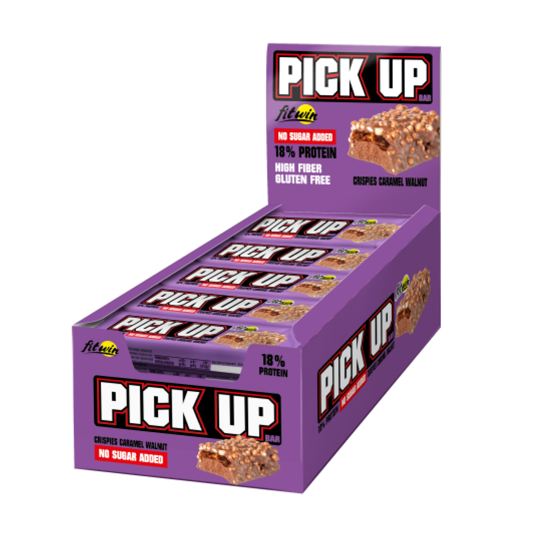 Батончик FitWin PickUp Crispies - 20x45g Caramel Walnut (До 09.25) 2023-10-5708
