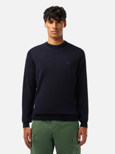 Світшот чоловічий Lacoste Wool Crewneck Pullover Blue AH1969166 L/XL AH1969166
