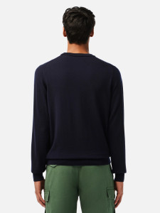 Світшот чоловічий Lacoste Wool Crewneck Pullover Blue AH1969166 L/XL AH1969166