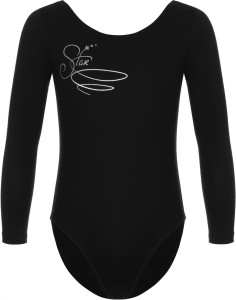 Купальник гімнастичний з довгим рукавом для дівчаток 106575DMX-99 Demix 110-116 (116) Чорний 106575DMX-99