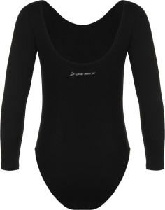 Купальник гімнастичний з довгим рукавом для дівчаток 106575DMX-99 Demix 110-116 (116) Чорний 106575DMX-99