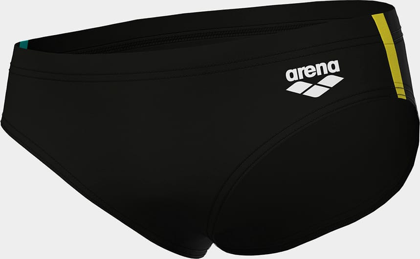 Плавки для хлопчиків Arena SWIM BRIEFS SOLID чорний, жовтий 128 см (008371-583) 008371-583