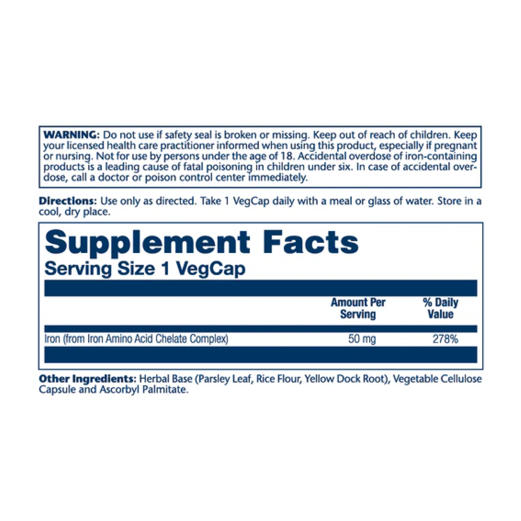 Капсули Solaray Iron 50mg - 60 vcaps 2023-10-2417