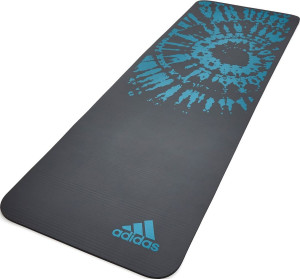 Килимок для йоги Adidas Tie-Dye Yoga Mat сірий, блакитний 183 х 61 х 1 см (ADYG-10200BL) ADYG-10200BL