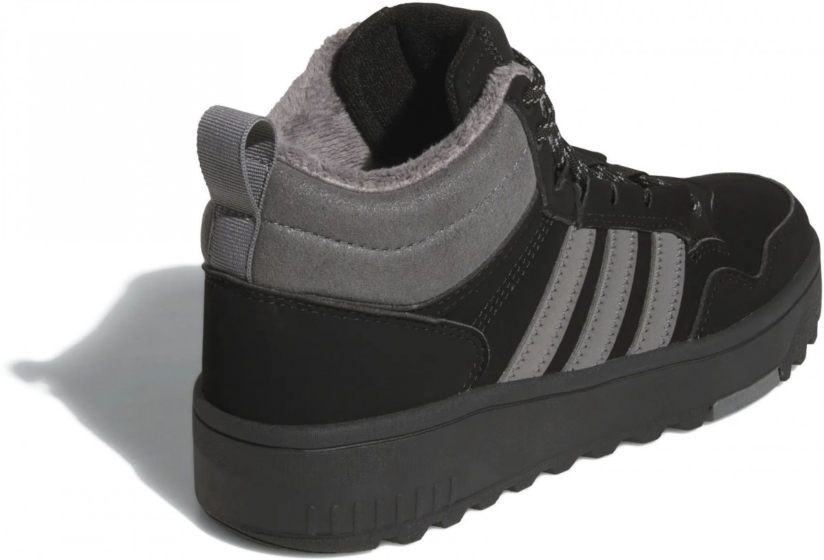 Черевики підліткові UNISEX HOOPS 4.0 MID WINTERIZED J JQ7903 Adidas 3 (35,5) Чорний JQ7903
