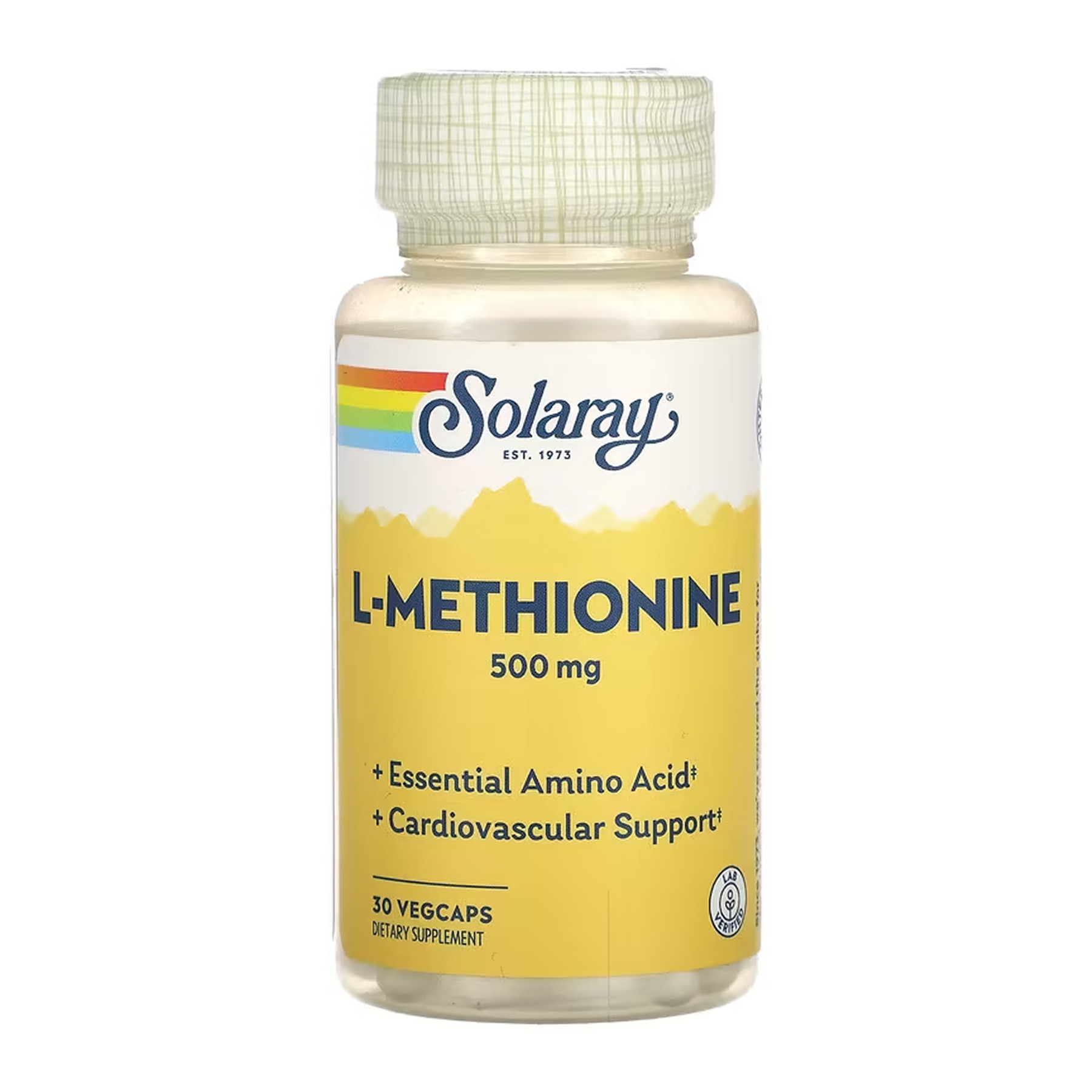 Капсули Solaray L-Methionine 500mg - 30 vcaps 2023-10-6754