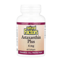 Софт гелеві капсули Natural Factors Astaxanthin Plus 4mg - 60 softgels 2023-10-6517