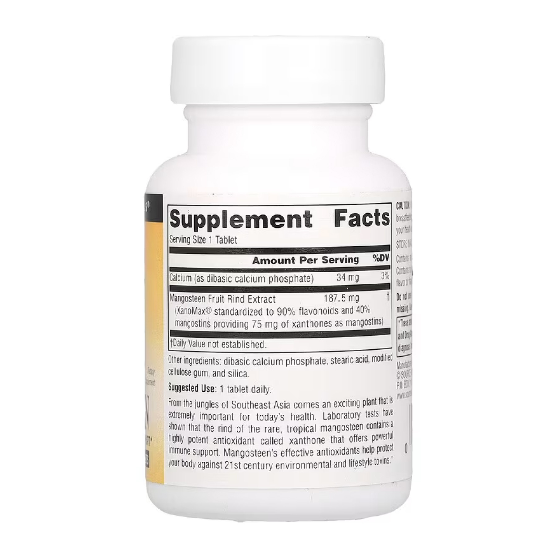 Таблетки Source Naturals Mangosteen 75mg - 60 tabs 2023-10-5296