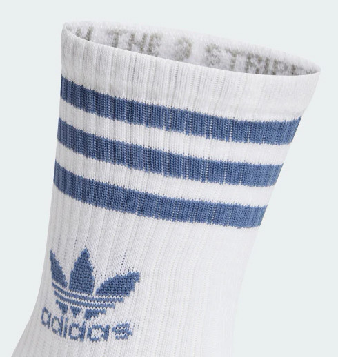 Шкарпетки Adidas CREW SOCK 3STR білий, червоний, зелений, синій Уні M (40-42) JI9471