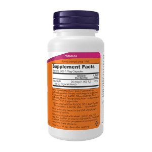 Капсули Now Foods Vitamin D 1000 IU Dry - 120 vcaps 2023-10-4532