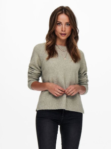 Пуловер ONLGABI LIFE L/S O-NECK PULLOVER CC KNT 15231424-Kalamata-Detail:W. MELANGE ONLY M Сірий 15231424-KALAMATA-DETAIL: