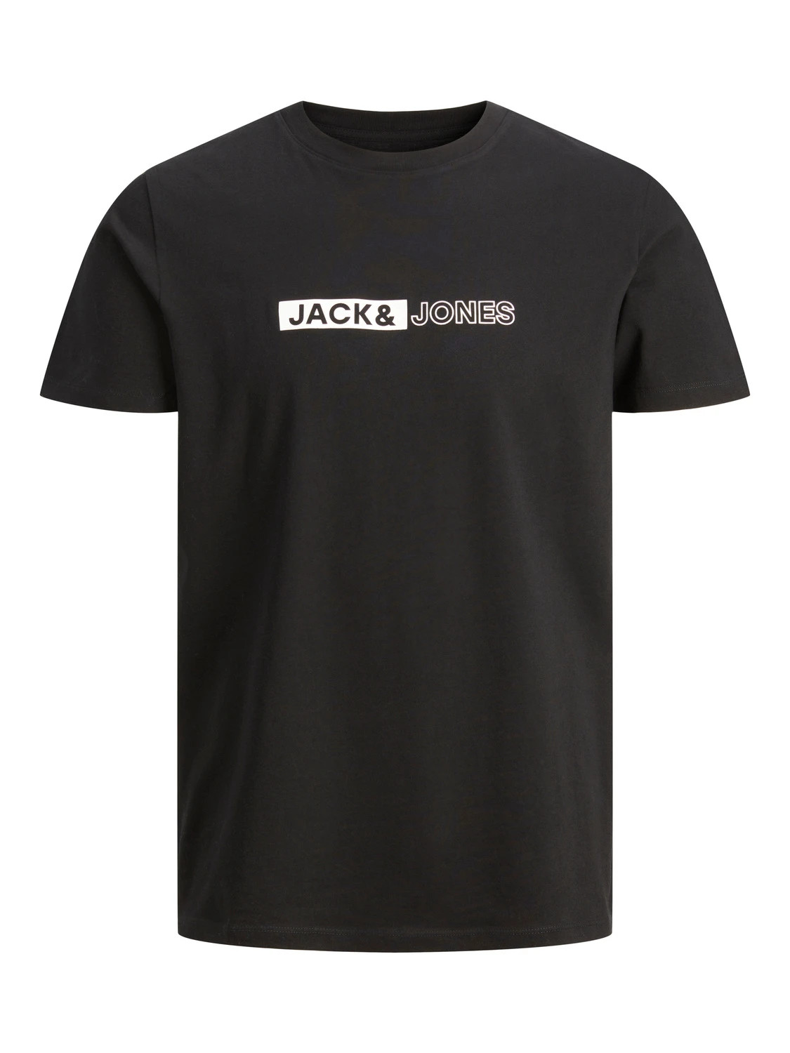 Футболка JJNEO TEE SS CREW NECK 12221946-Black-Print:SMALL Jack&Jones L Чорний 12221946-BLACK-PRINT:SMAL