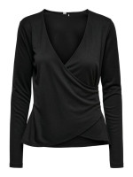 Топ із запахом ONPNORI LS WRAP TOP 15236598-Black Only Play L Чорний 15236598-Black