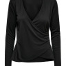 Топ із запахом ONPNORI LS WRAP TOP 15236598-Black Only Play L Чорний 15236598-BLACK
