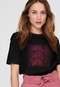 Футболка ONLCHLOE LIFE BOXY S/S BOX TOP JRS 15226026 Black ONLY XS Чорний 15226026BLACK