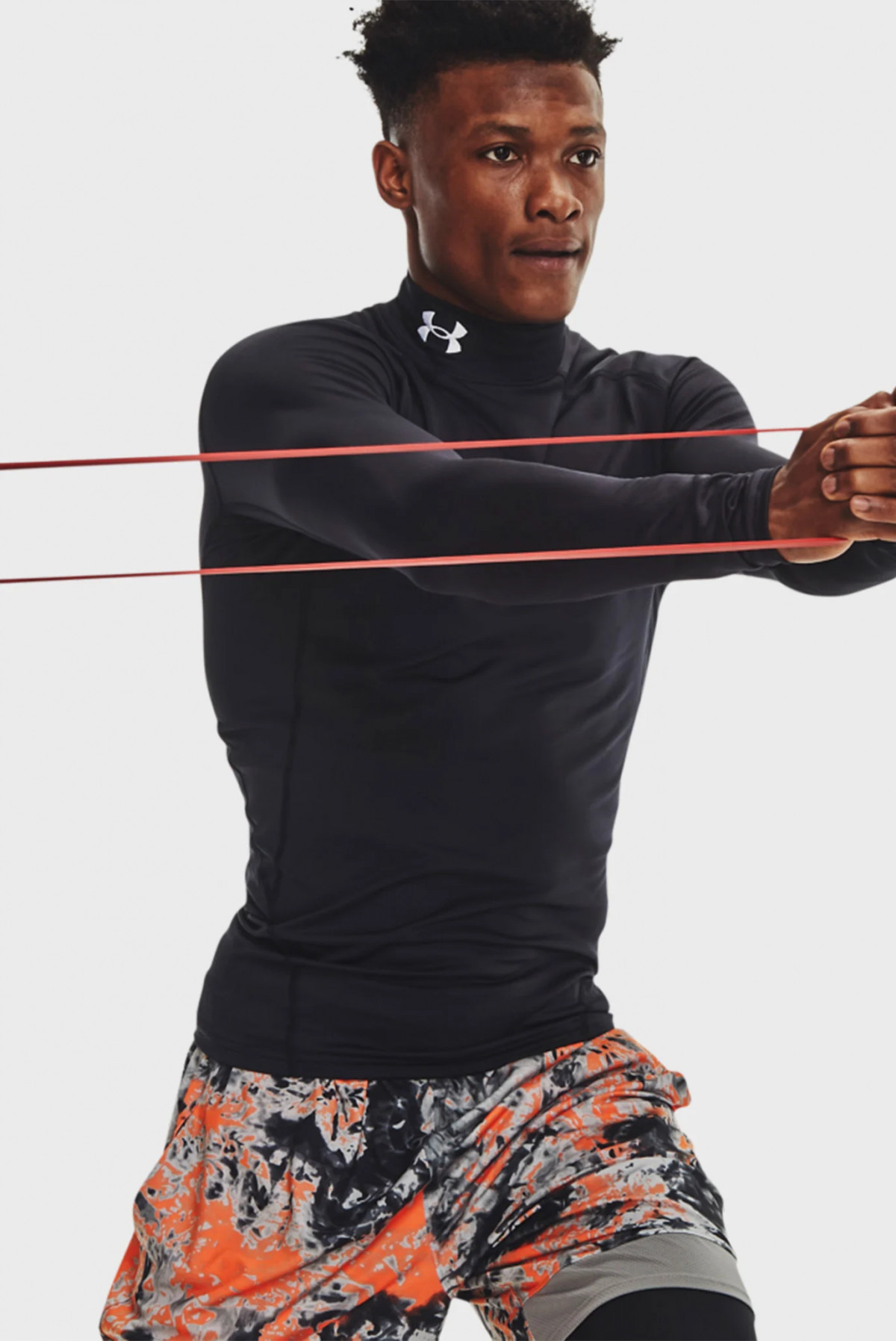 Футболка з довгим рукавом UA CG Armour Comp Mock 1366072-001 Under Armour L Чорний 1366072-001