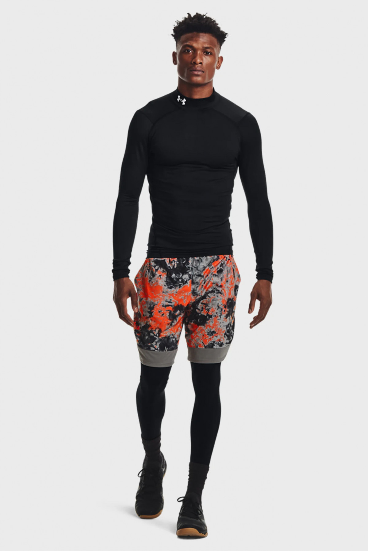 Футболка з довгим рукавом UA CG Armour Comp Mock 1366072-001 Under Armour L Чорний 1366072-001