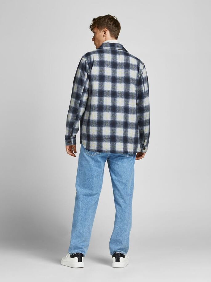 Куртка JOROLLIE CHECK SHIRT JACKET LS LN 12198798-Navy Blazer-Detail:/CHECK Jack&Jones L Темно-синій 12198798-Navy Blazer-Deta