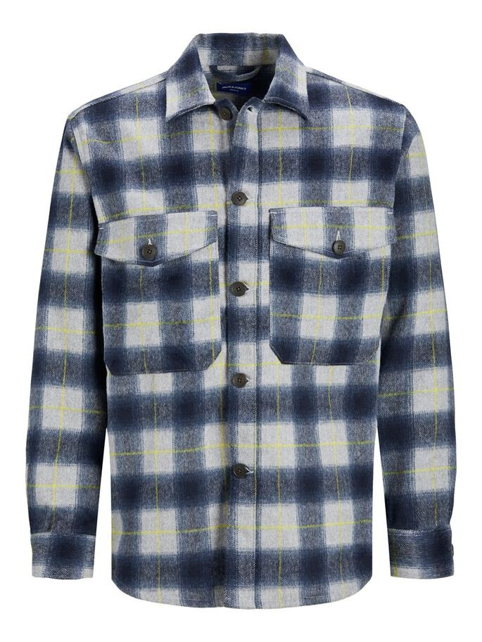 Куртка JOROLLIE CHECK SHIRT JACKET LS LN 12198798-Navy Blazer-Detail:/CHECK Jack&Jones L Темно-синій 12198798-Navy Blazer-Deta