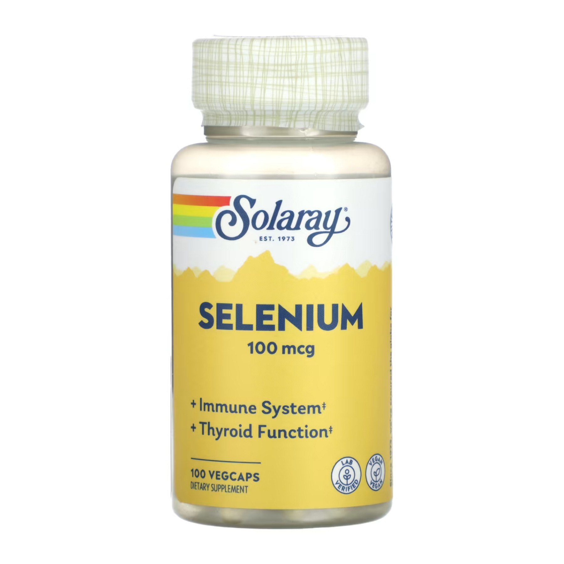 Капсули Solaray Selenium 100mcg - 100 caps 2023-10-3430