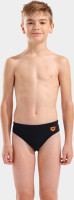 Плавки сліпи для хлопчиків Arena BRIGHT SWIM BRIEFS чорний, помаранчевий 116 см 006724-503