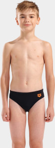 Плавки сліпи для хлопчиків Arena BRIGHT SWIM BRIEFS чорний, помаранчевий 116 см 006724-503