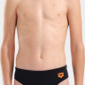 Плавки сліпи для хлопчиків Arena BRIGHT SWIM BRIEFS чорний, помаранчевий 116 см 006724-503
