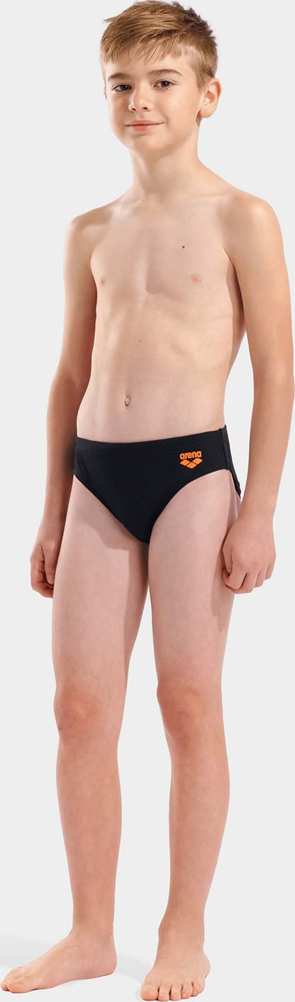 Плавки сліпи для хлопчиків Arena BRIGHT SWIM BRIEFS чорний, помаранчевий 116 см 006724-503