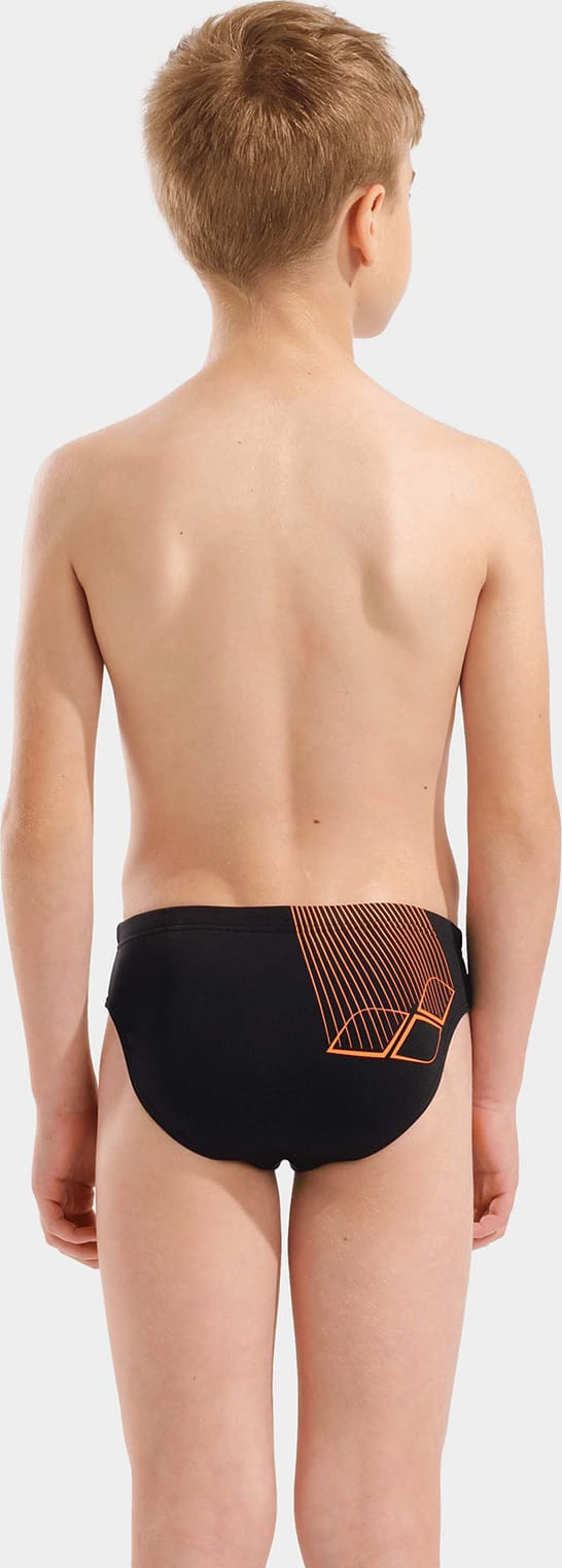 Плавки сліпи для хлопчиків Arena BRIGHT SWIM BRIEFS чорний, помаранчевий 116 см 006724-503