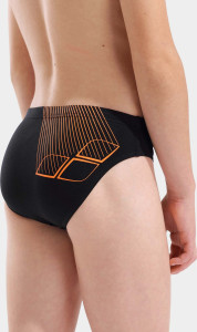 Плавки сліпи для хлопчиків Arena BRIGHT SWIM BRIEFS чорний, помаранчевий 116 см 006724-503