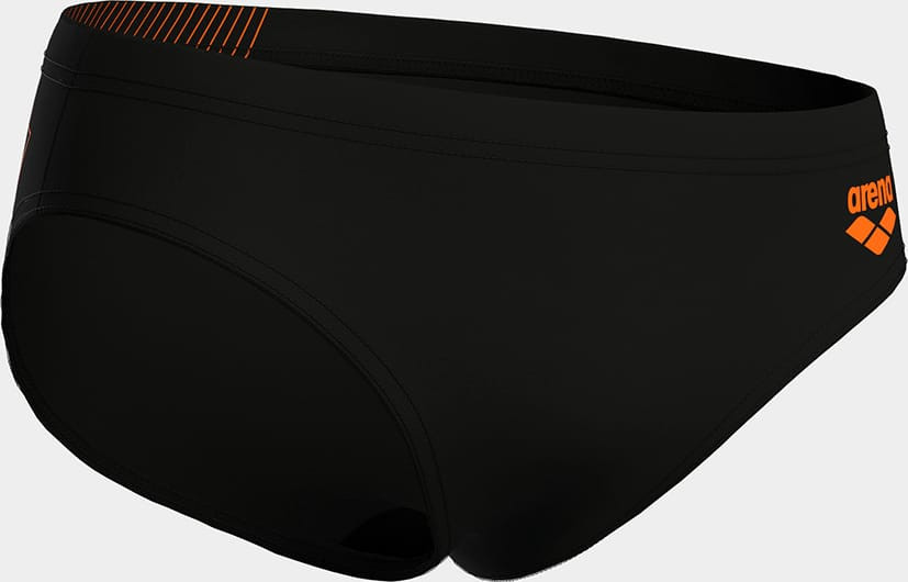 Плавки сліпи для хлопчиків Arena BRIGHT SWIM BRIEFS чорний, помаранчевий 116 см 006724-503
