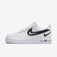 Кросівки Nike Air Force 1 Low Cut Out Swoosh White Black (GS) DR7889-100