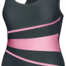 Купальник закритий для жінок Aqua Speed Swimsuit STELLA LADY 62961 темно-сірий, рожевий Жін 36 (299- 299-33
