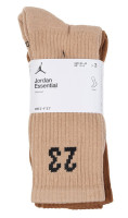 Шкарпетки Nike U J ESSENTIAL CREW 3PR 144 білий, коричневий, бежевий Уні 38-42 DA5718-901