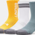 Шкарпетки UA Perf Tech Nov 3pk Crew бірюзовий, білий, помаранчевий Уні LG 1379515-587