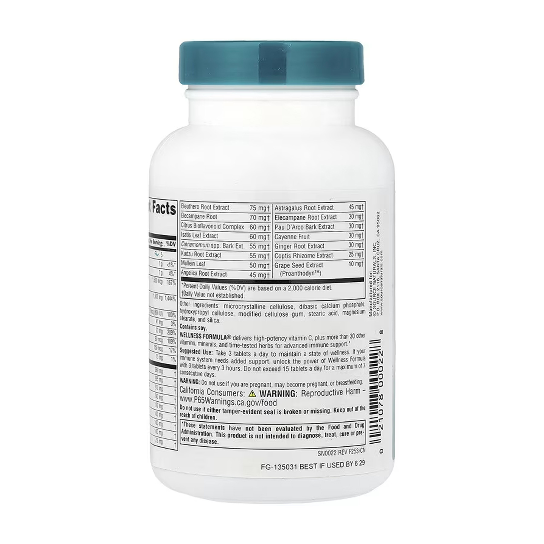 Таблетки Source Naturals Wellness Formula® - 90 tabs 2023-10-6601