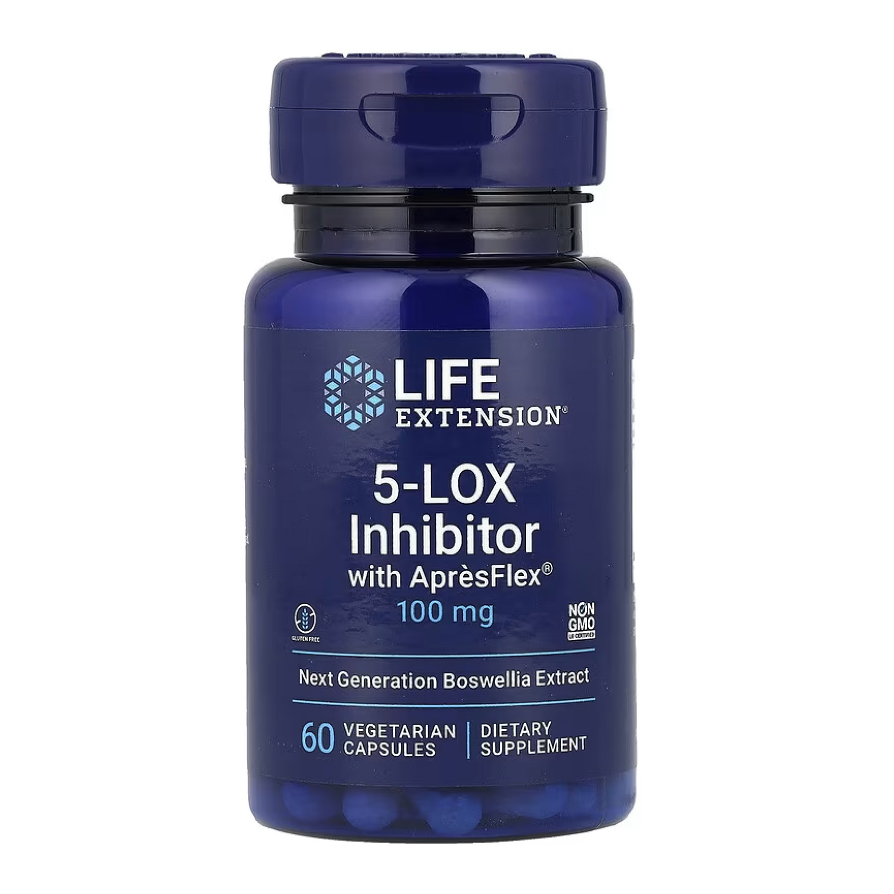 Капсули Life Extension 5-LOX Inhibitor with AprèsFlex® 100 mg - 60 vcaps 2023-10-5130