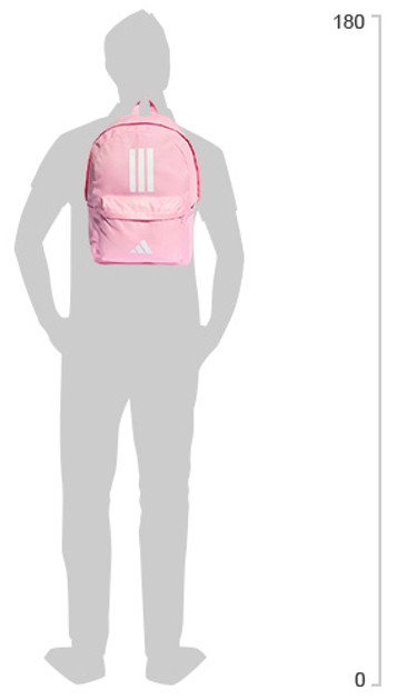 Рюкзак Adidas CLSC BARS 3S 27,5L рожевий Уні 15х31х44 см IS7046