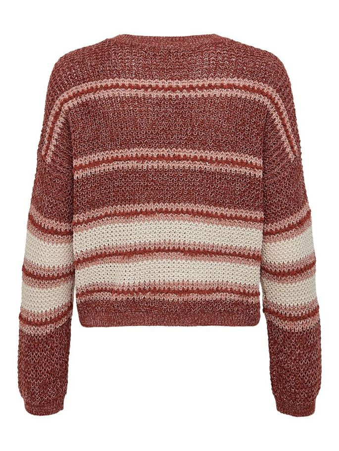 Пуловер ONLINA L/S PULLOVER CC KNT 15229820-Ash Rose-Detail:W. PUMICE STONE / ROATED ONLY L Бордовий 15229820-ASH ROSE-DETAIL: