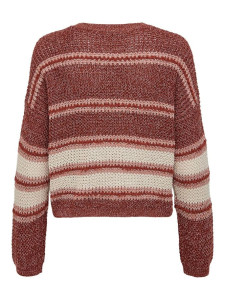 Пуловер ONLINA L/S PULLOVER CC KNT 15229820-Ash Rose-Detail:W. PUMICE STONE / ROATED ONLY L Бордовий 15229820-ASH ROSE-DETAIL: