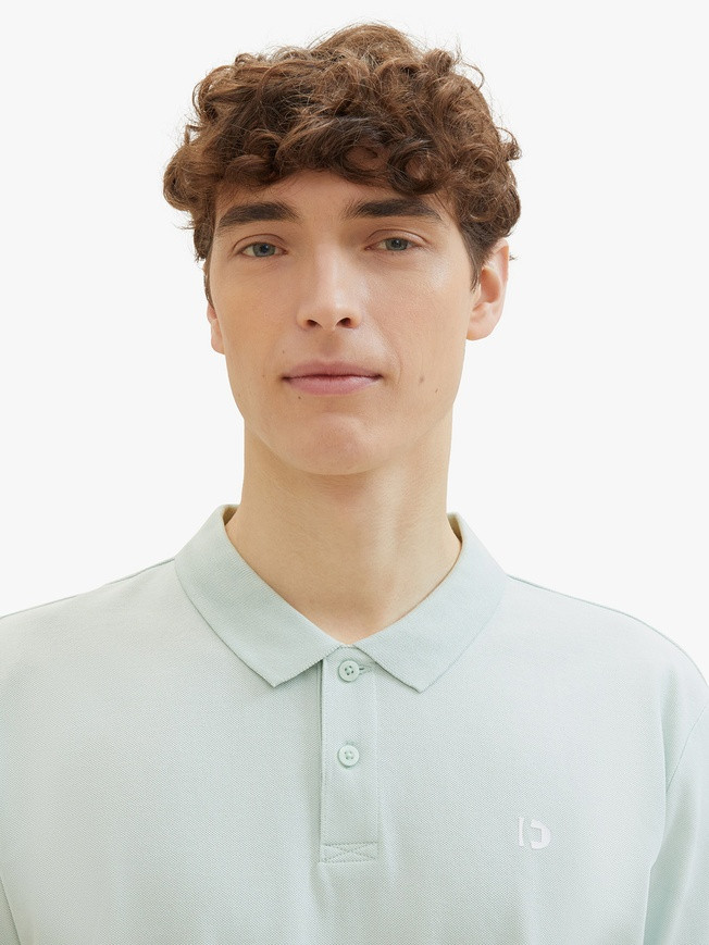 Поло mit Logo Print 1041184-17549 Tom Tailor L Блакитний 1041184-17549