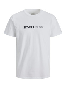 Футболка JJNEO TEE SS CREW NECK 12221946-White Jack&Jones L Білий 12221946-WHITE-PRINT:SMAL