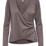 Топ із запахом ONPNORI LS WRAP TOP 15236598-Sparrow Only Play L Темно-коричневий 15236598-SPARROW