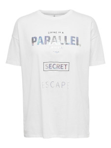 Футболка ONLFIONA LIFE OVERSIZE S/S BOX TOP JRS 15226022 Bright White ONLY XS Білий 15226022BRIGHTWHITE