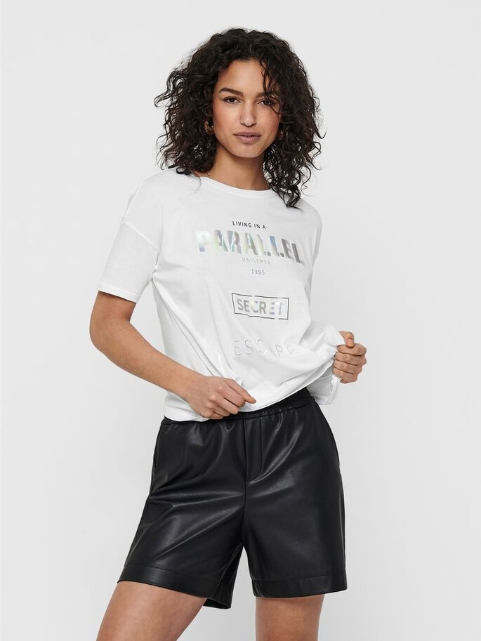 Футболка ONLFIONA LIFE OVERSIZE S/S BOX TOP JRS 15226022 Bright White ONLY XS Білий 15226022BrightWhite